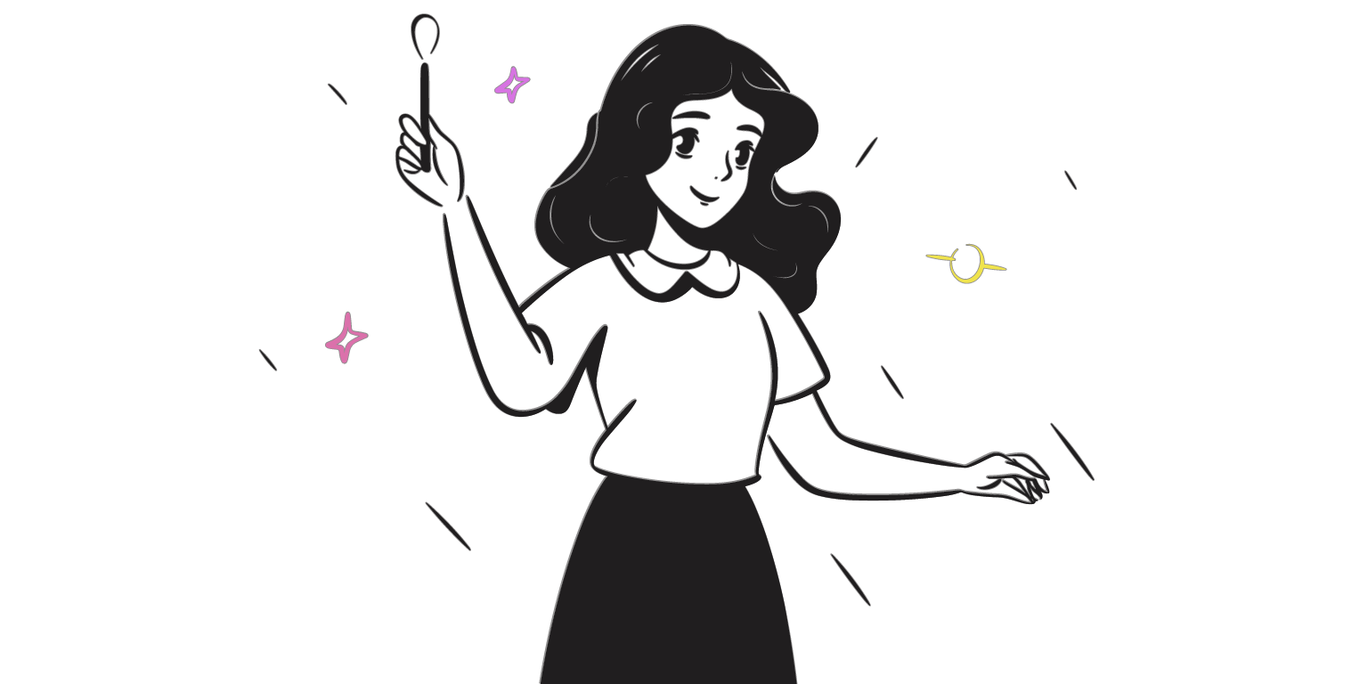 woman with a wand